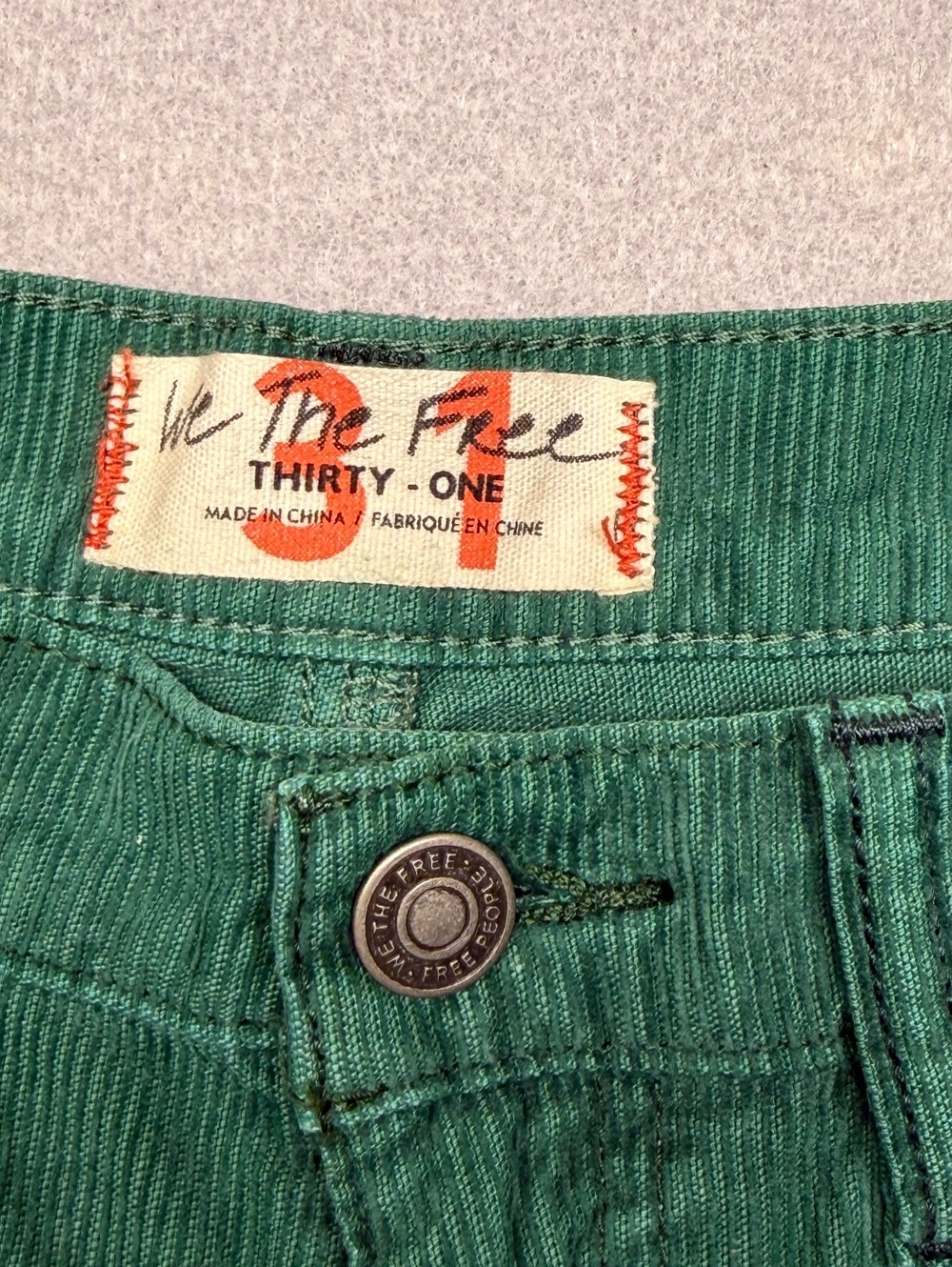 The Free Green Corduroy Pants Regular M - Picture 2 of 11
